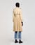 Plissé trenchcoat met riem