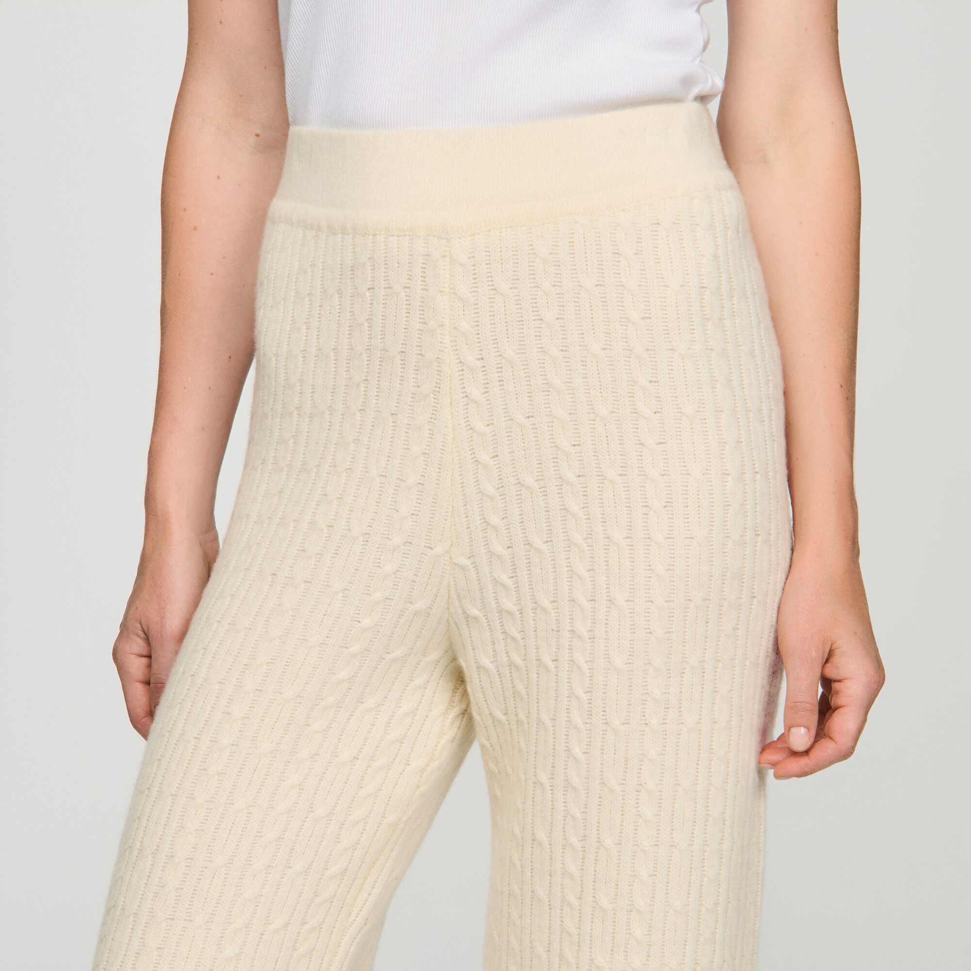 Gebreide broek met kabels
