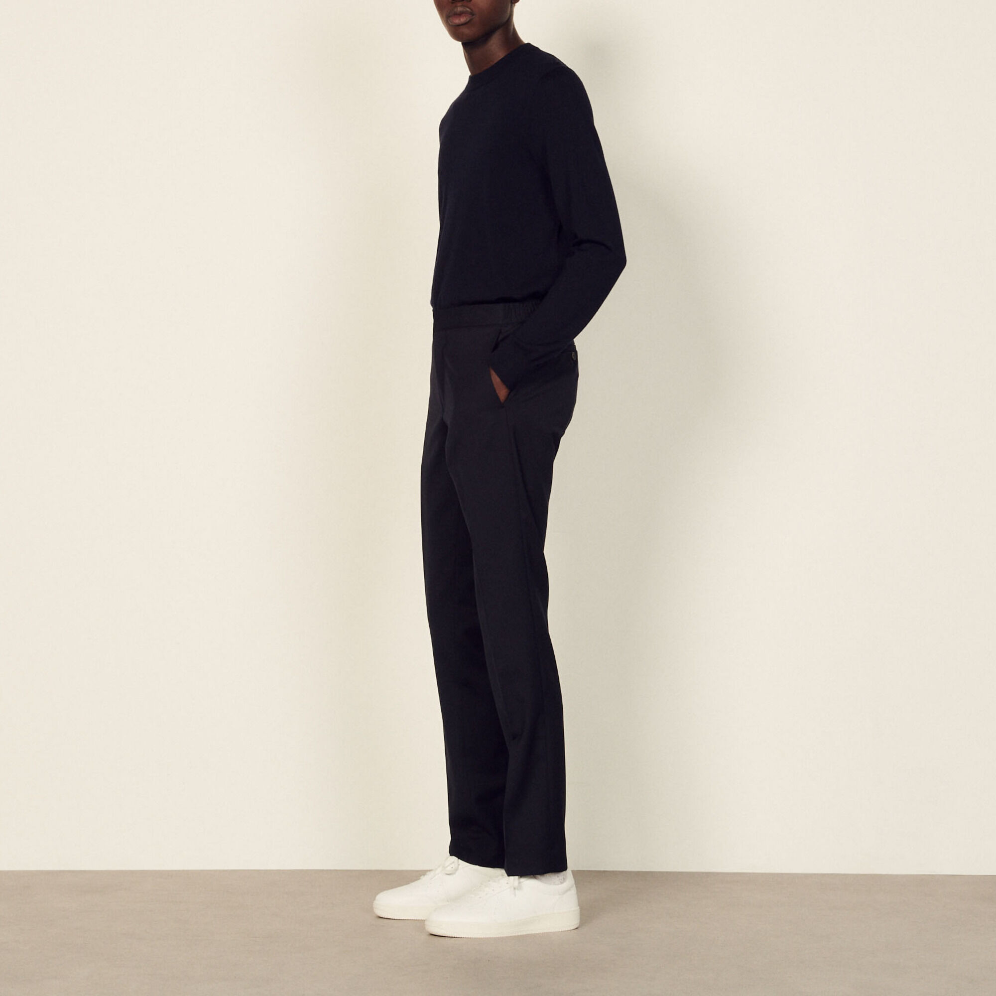 Rechte pantalon van scheerwol