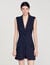 Korte jurk blazer stijl geplooid