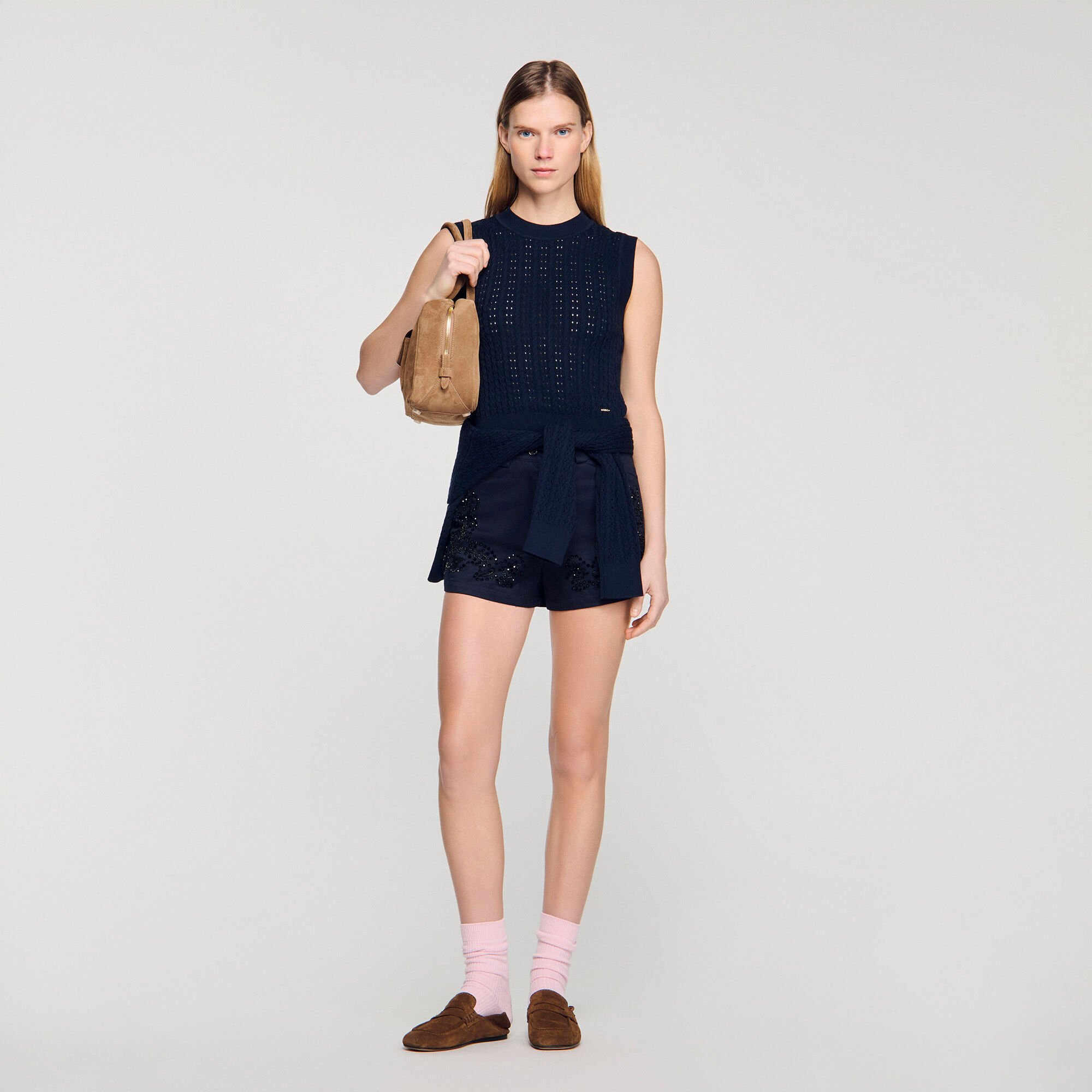 Korte trui met structuur