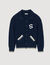 Wollen vest met patch S