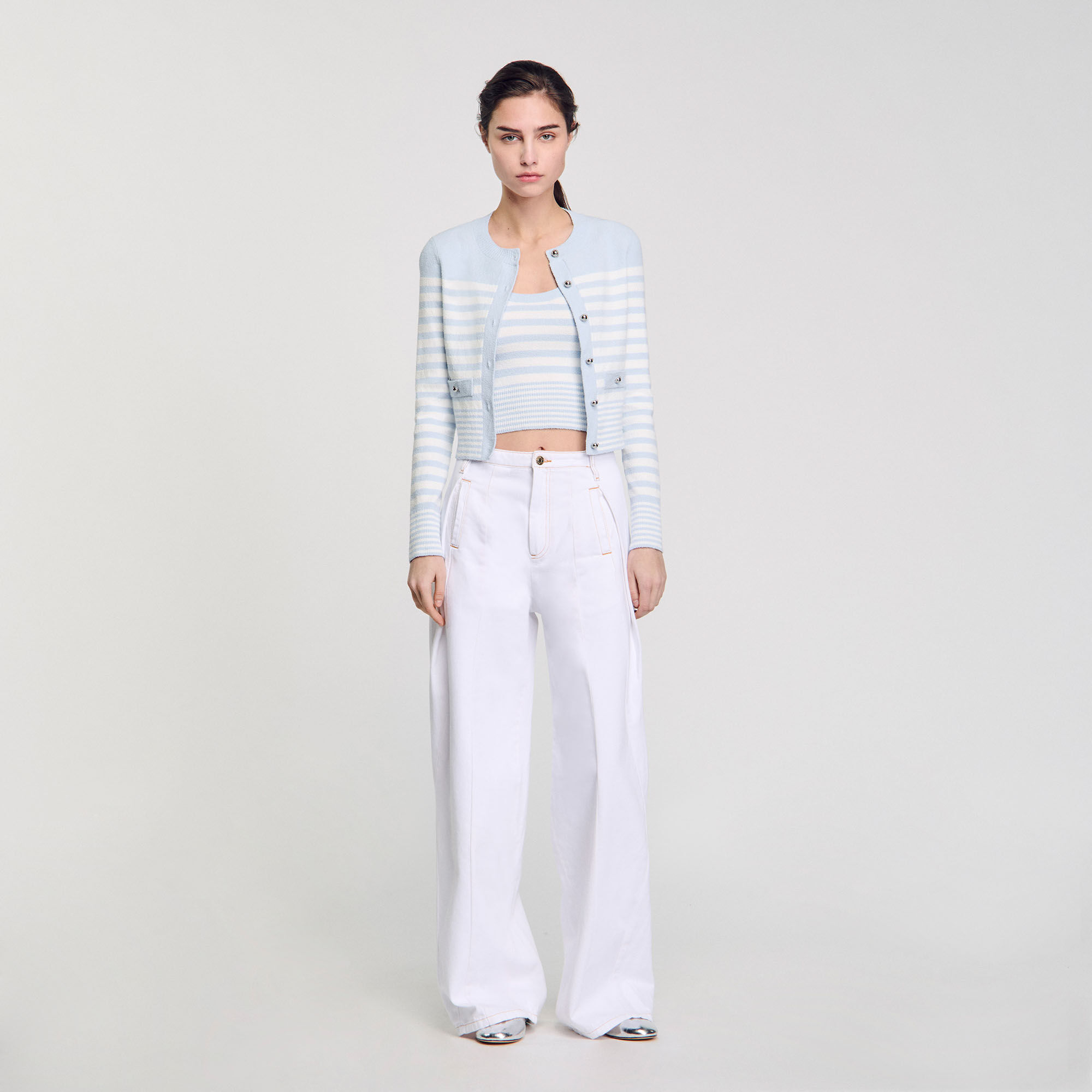 Cardigan gestreept