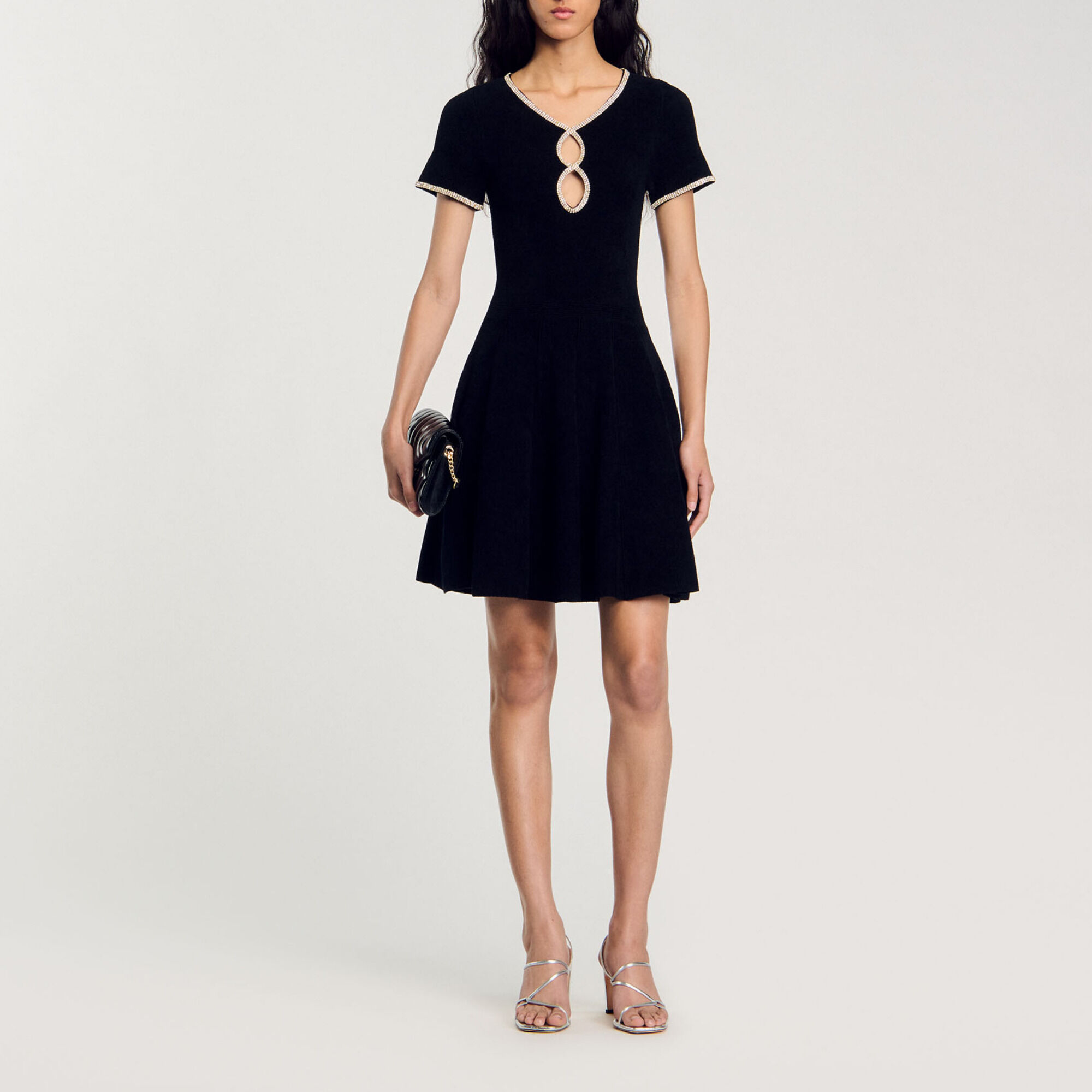 Jurk velours met stras