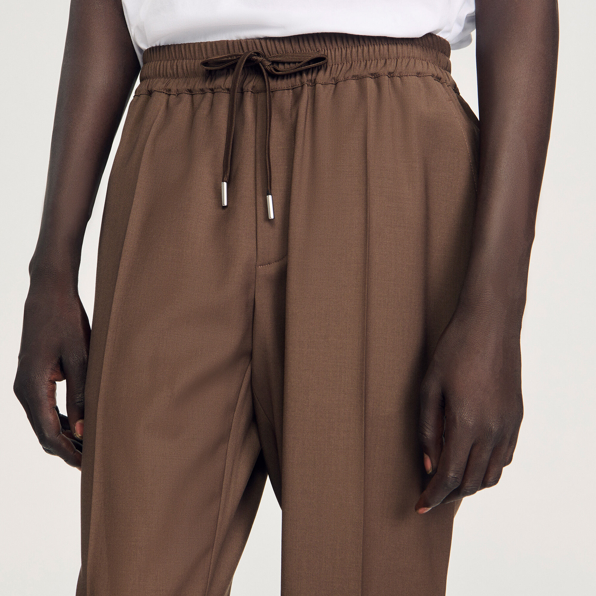 Rechte pantalon met elastiek