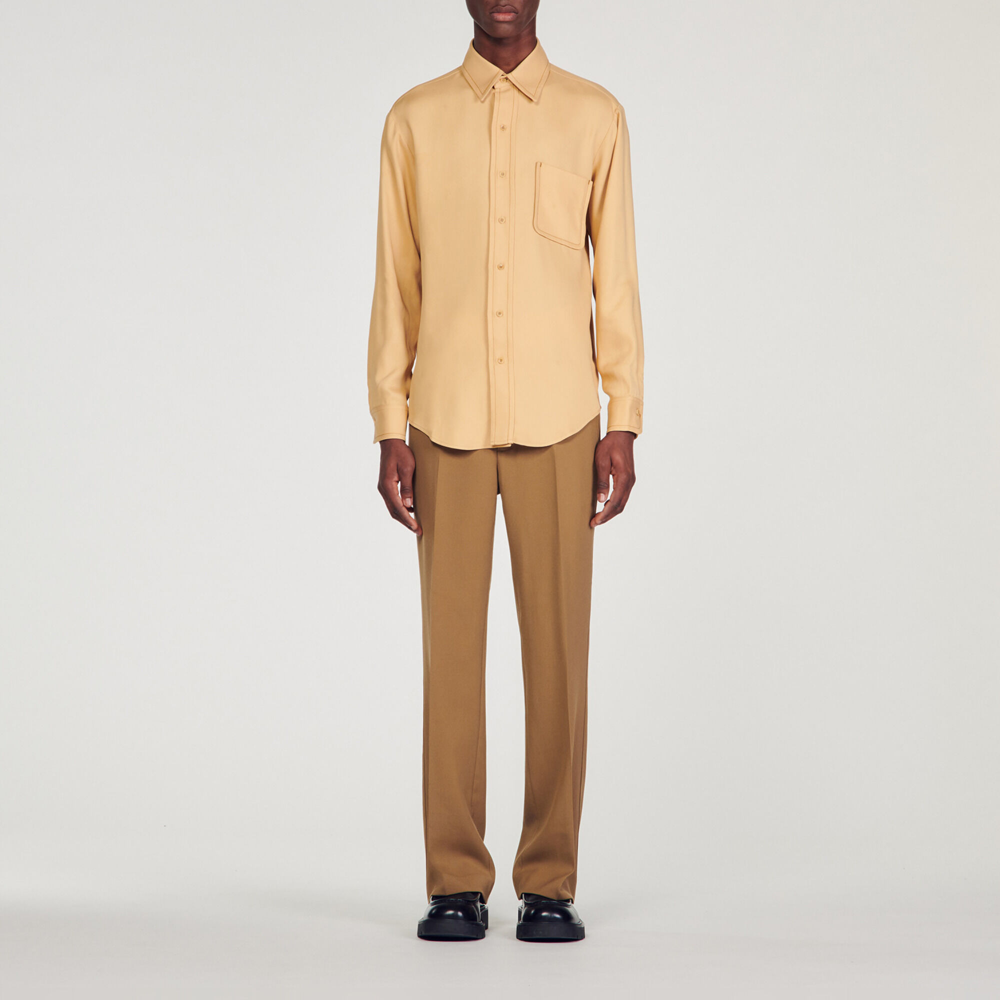 Soepelvallend overhemd