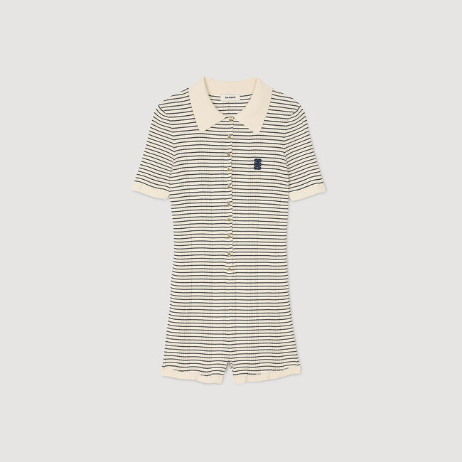 Playsuit gestreept tricot
