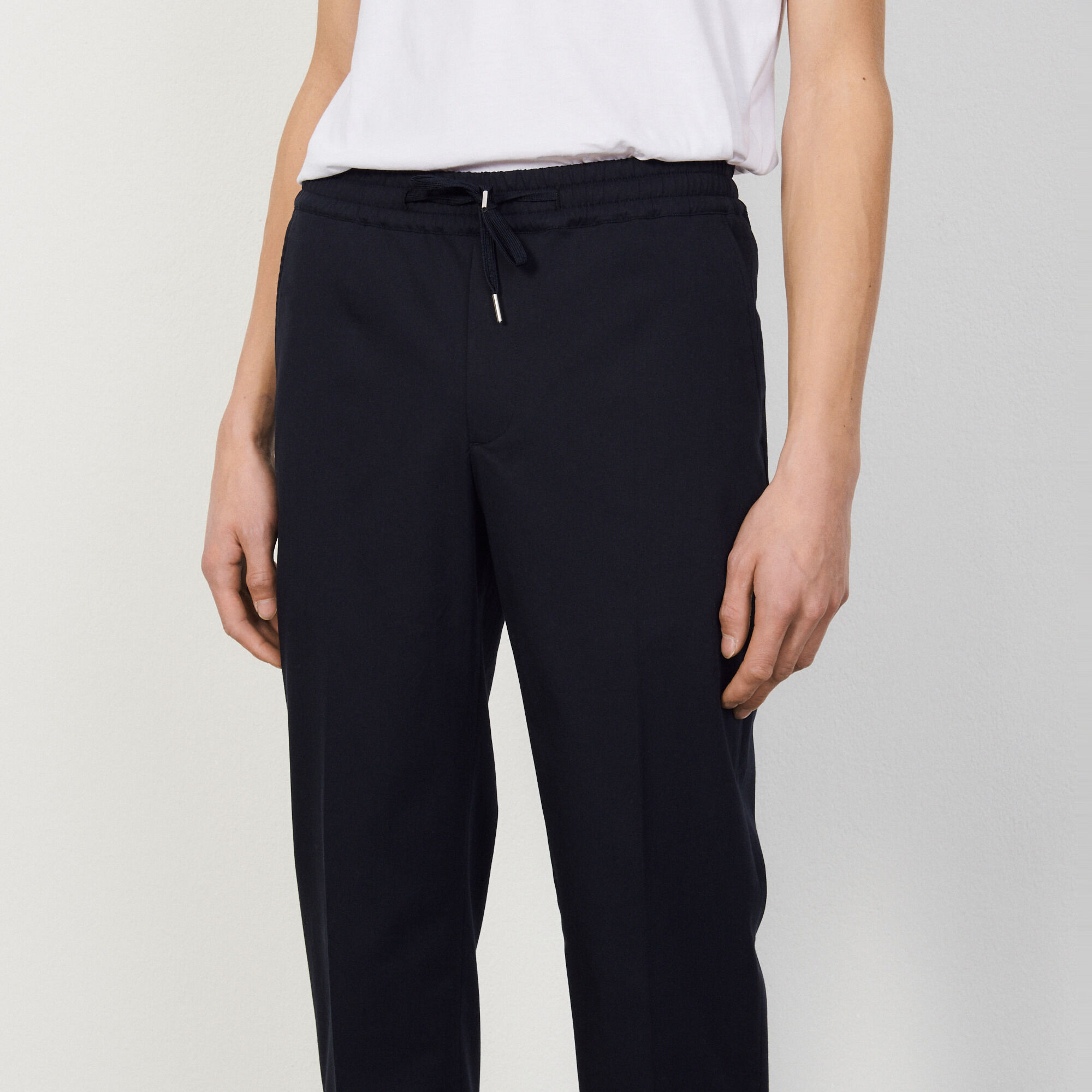 Katoenen pantalon met smalle pijpen