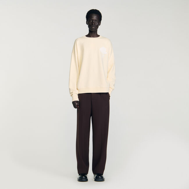 Sweatshirt patch bloemmotief