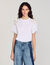 T-shirt geborduurde bloemen
