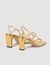 Sandalen van reliëfleer