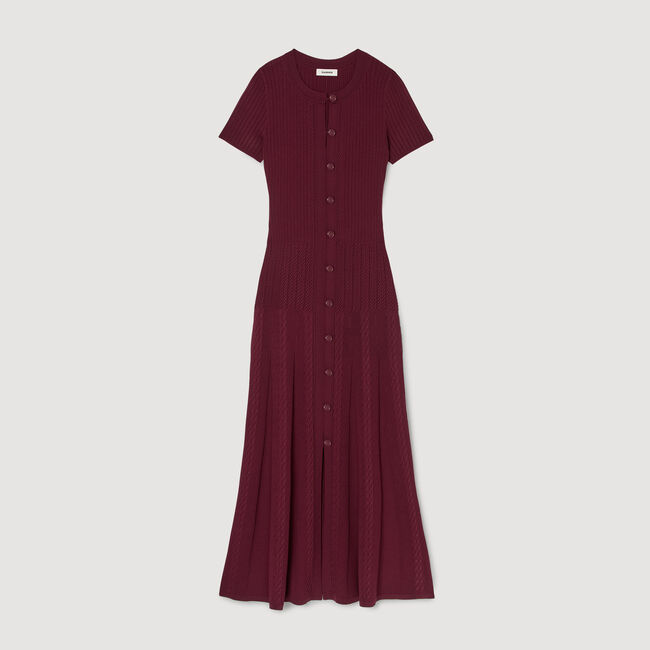 Lange tricot jurk