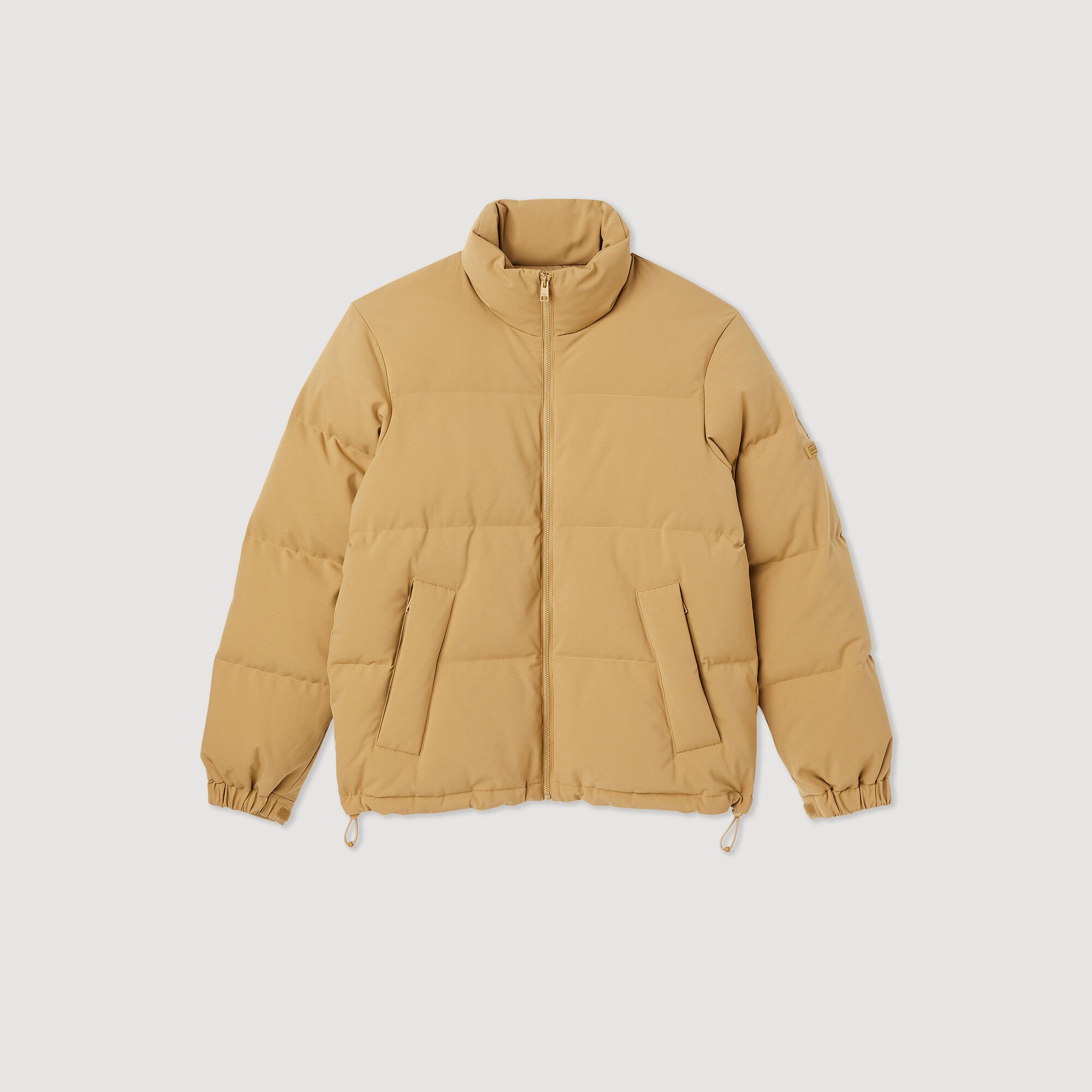 Oversized donsjack in technische stof