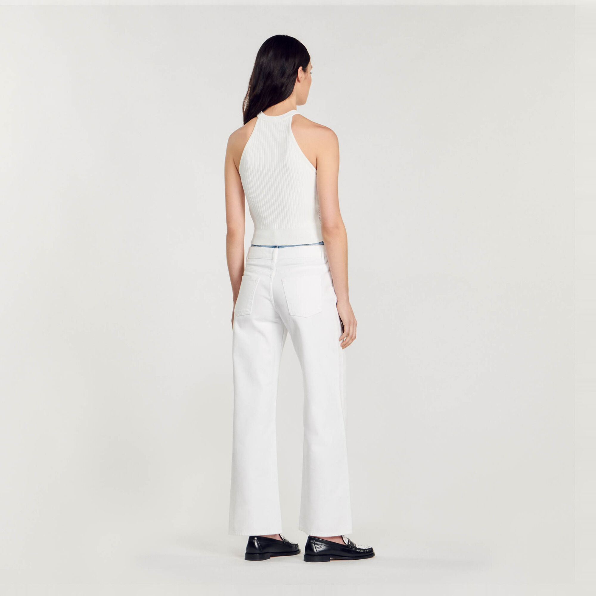 Gebreide top met parels