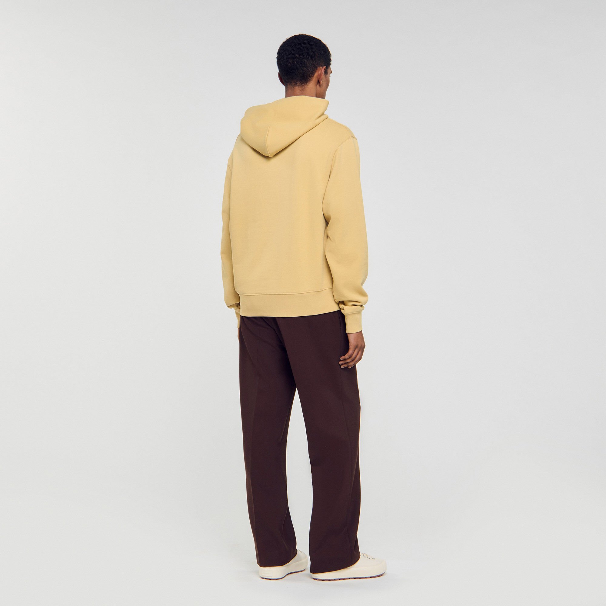 Sweatshirt met leren patch