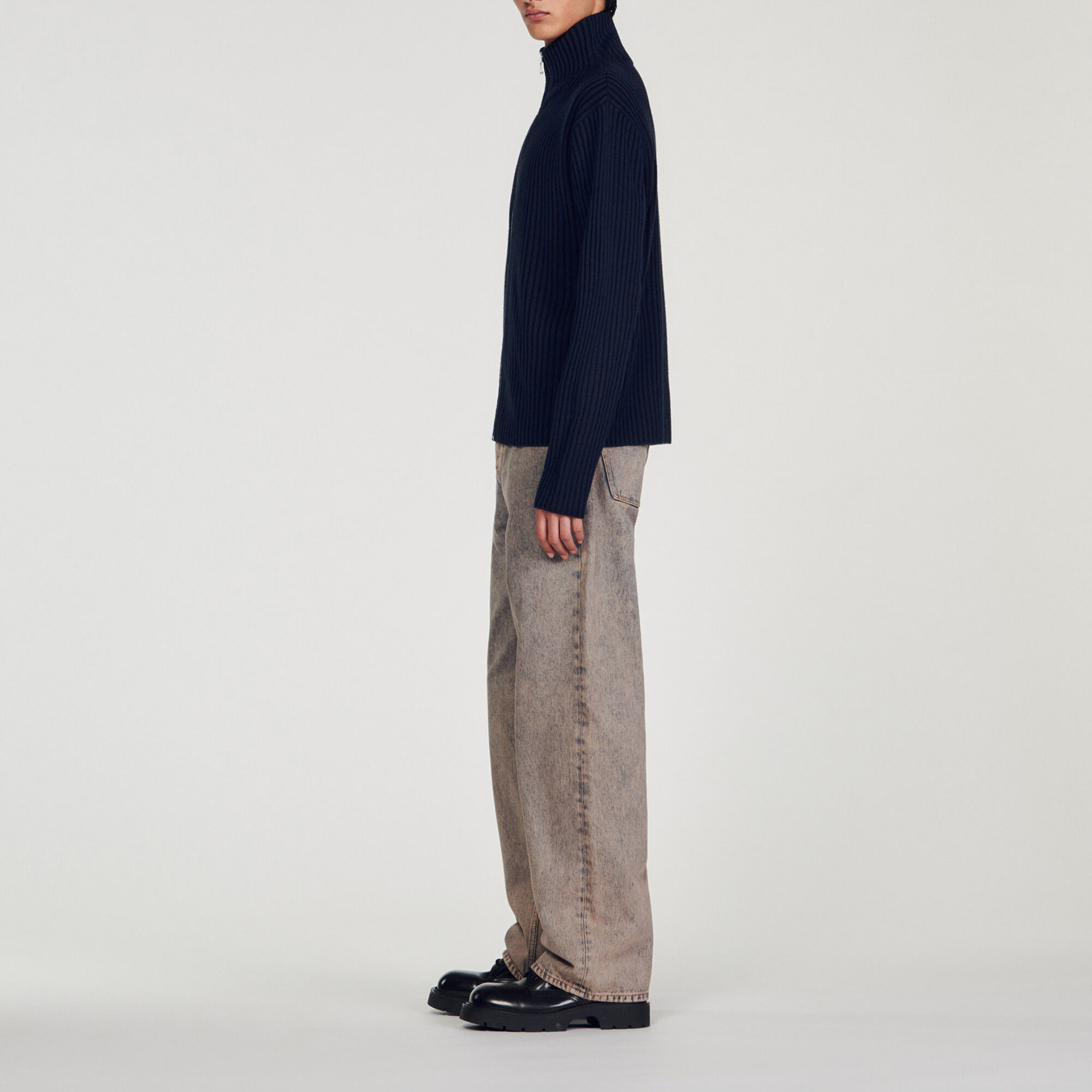 Cardigan geribd vest