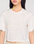 T-shirt crop fit met parels