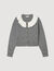 Cardigan vest contrasterende kraag