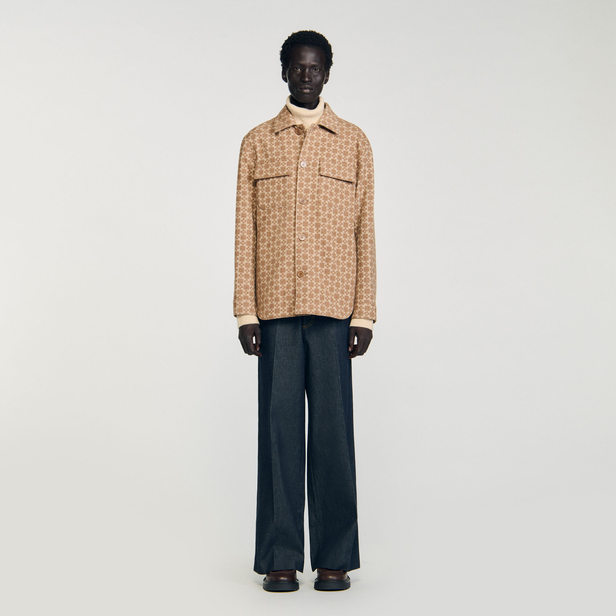 Overshirt jacquard Square Cross