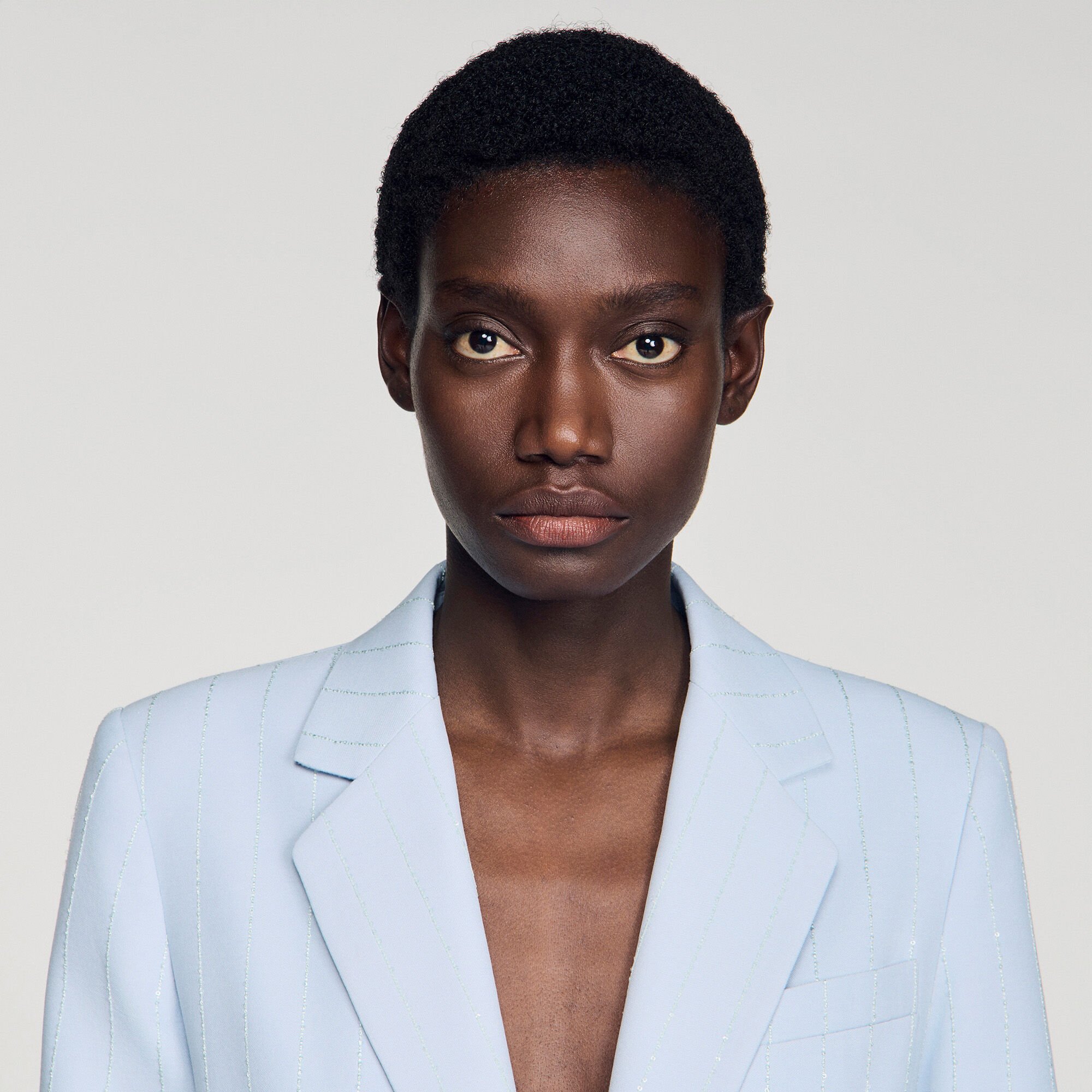 Gestreepte blazer met pailletten