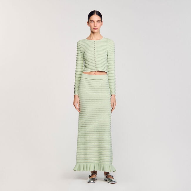 Lange rok tricot stras