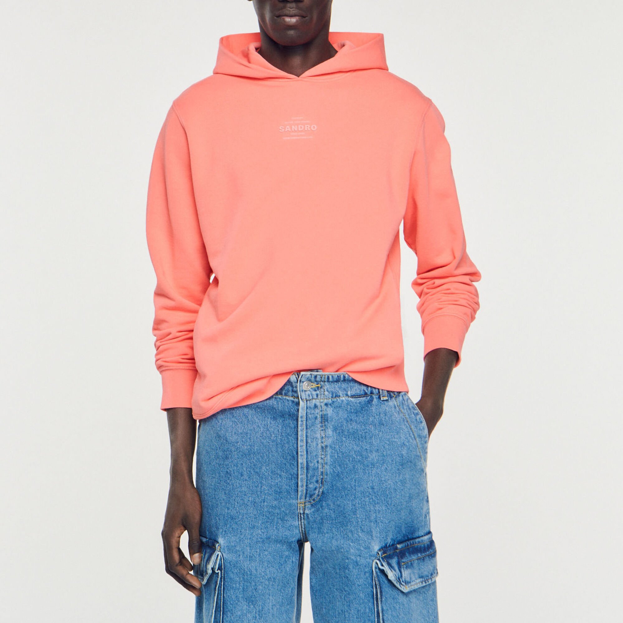 Hoody met rubberen logo