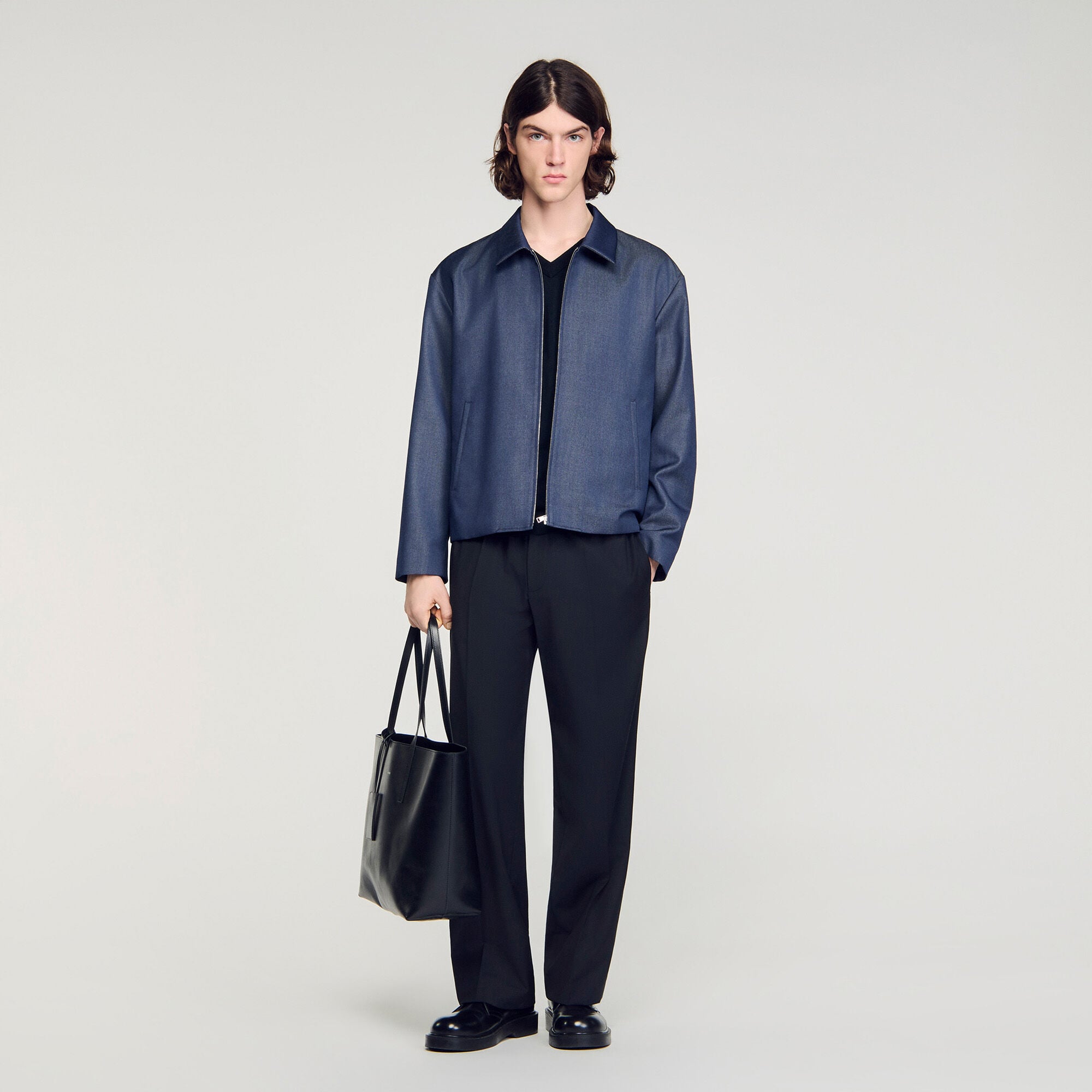 Jack met rits denimlook