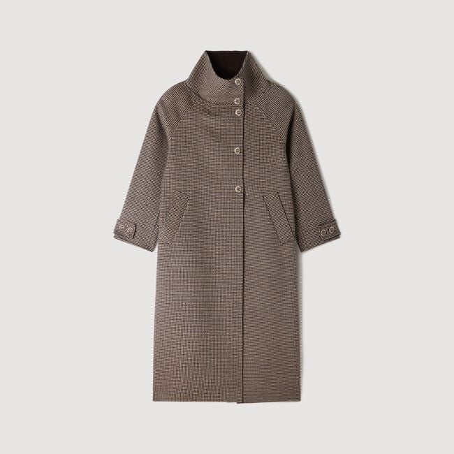 Oversized geruite jas - Vrouw | Sandro