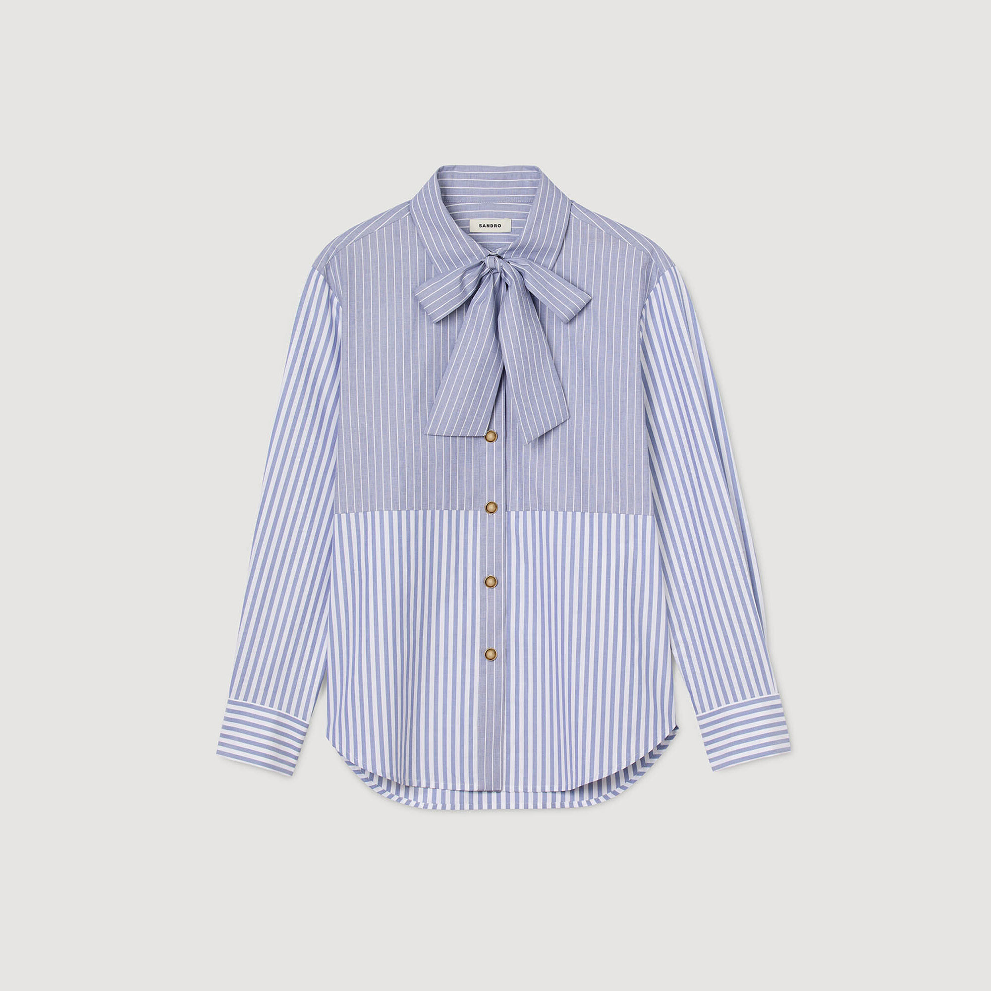 Overhemdblouse stropdas strepen