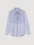 Overhemdblouse stropdas strepen