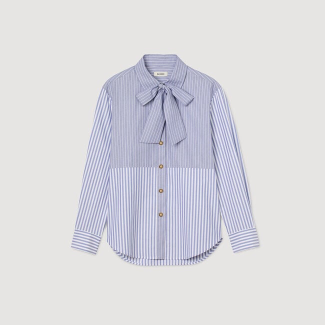Overhemdblouse stropdas strepen