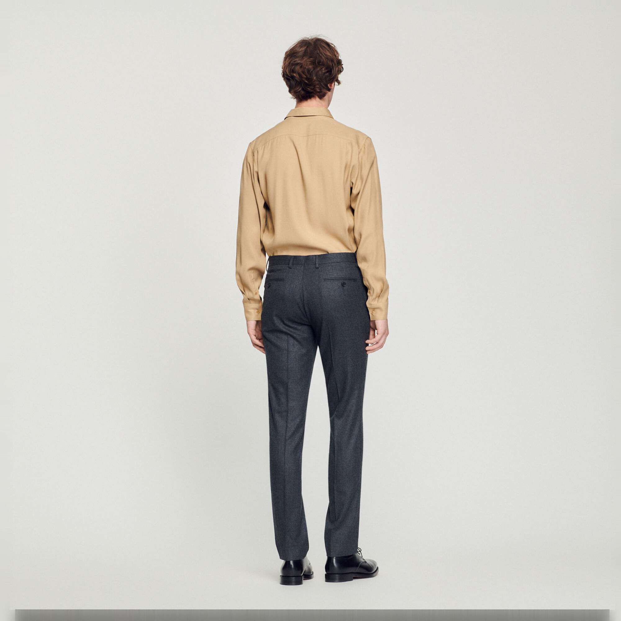 Flannel suit trousers