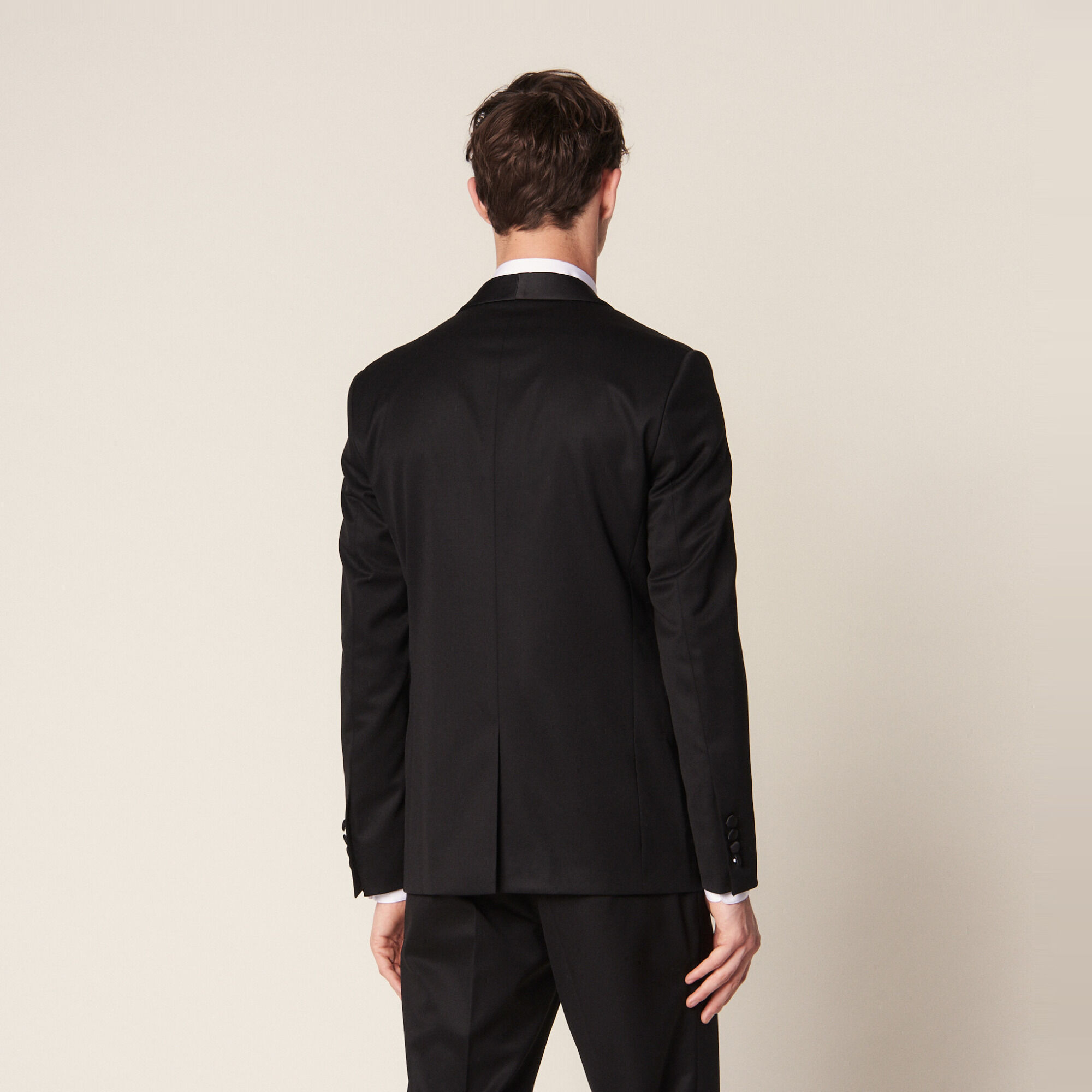 Sandro grain de poudre tuxedo jacket