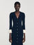 Lange jurk tweekleurig tricot
