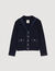 Cardigan vest met denim