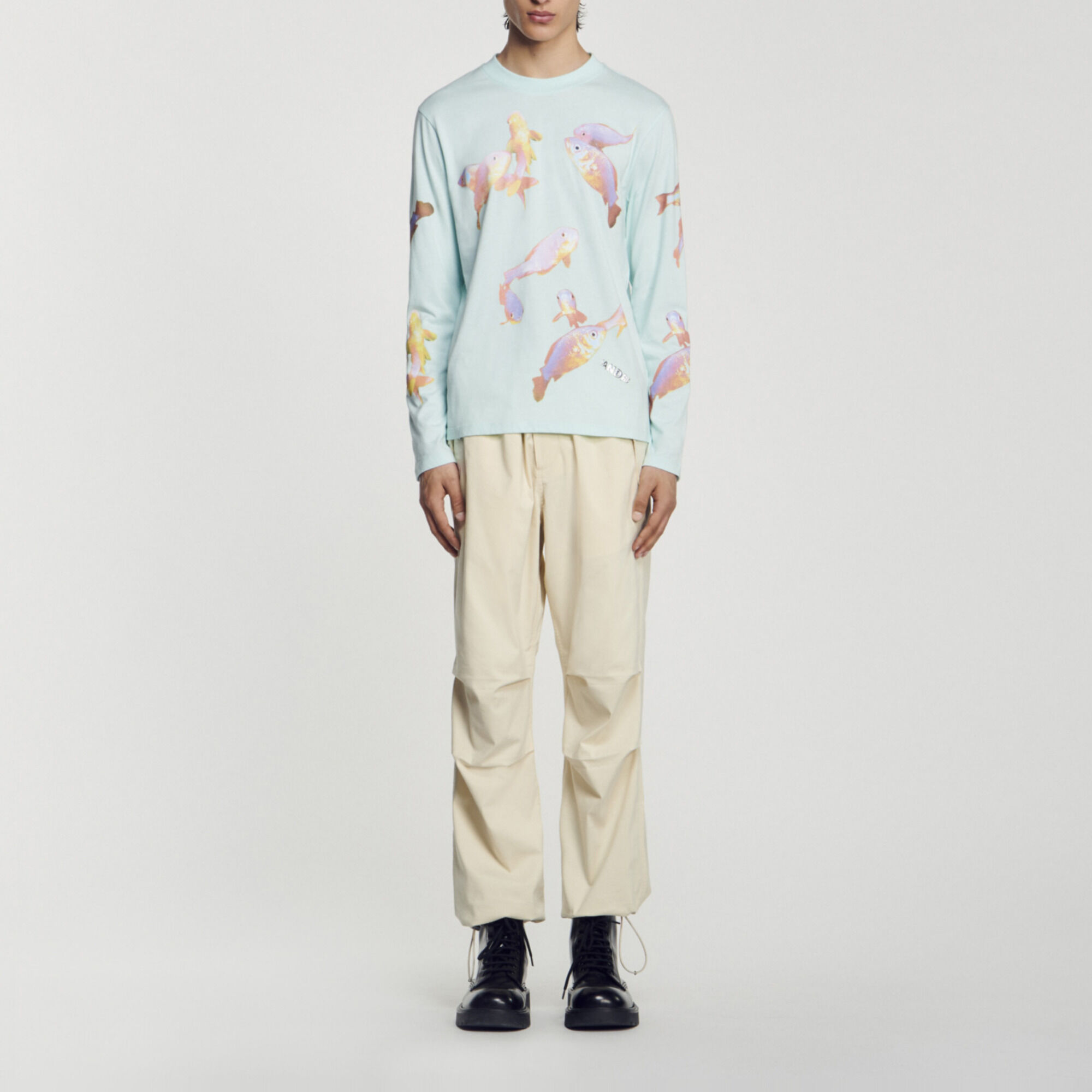 T-shirt met vissen