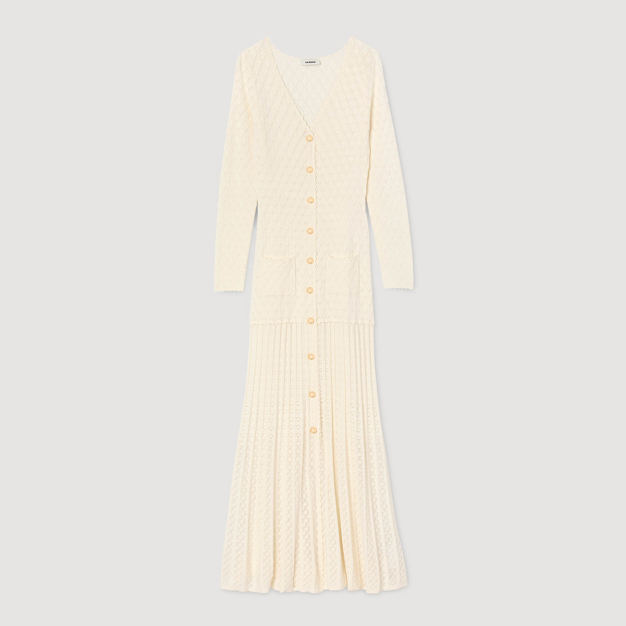 Lange jurk fantasietricot