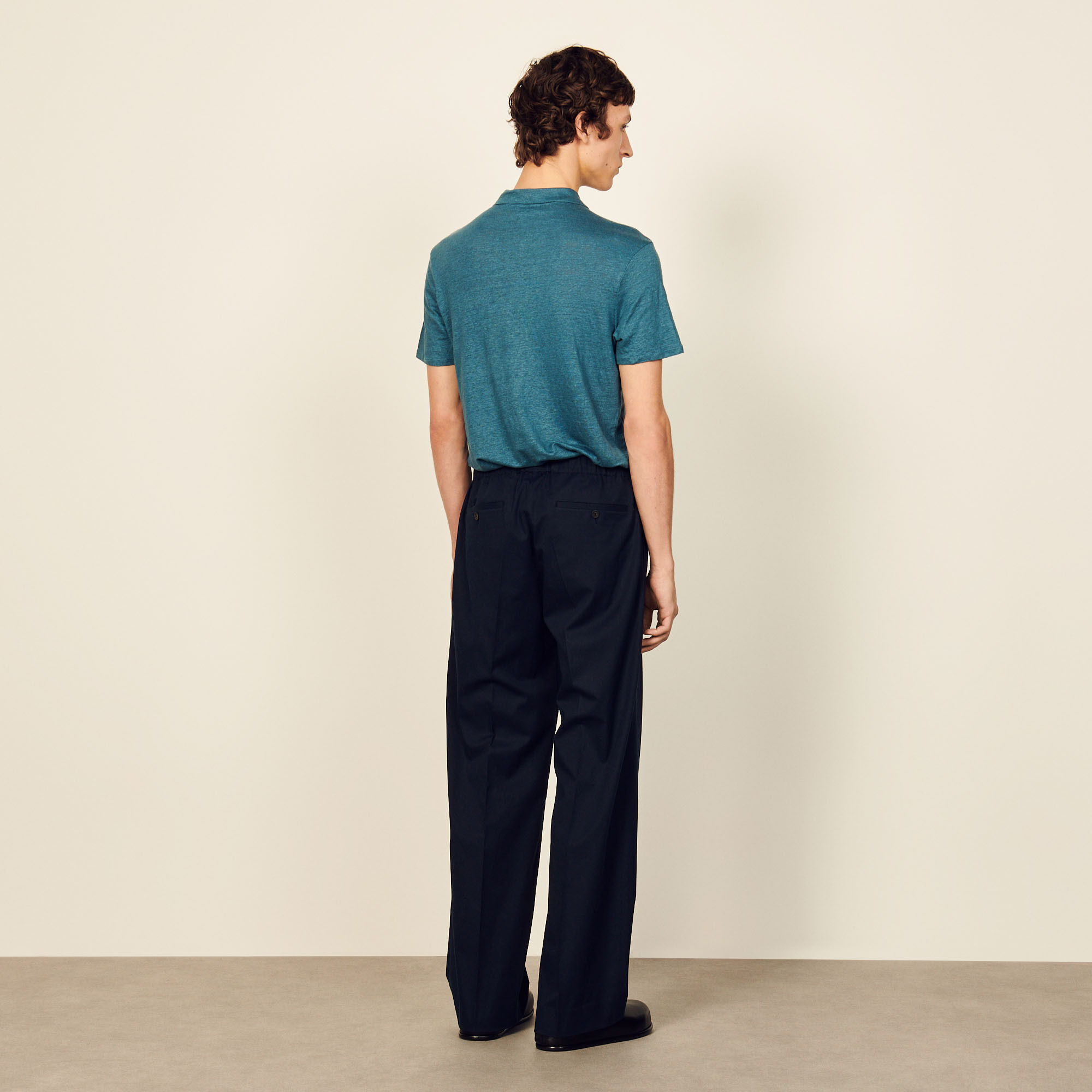 Wijde pantalon van biologisch katoen