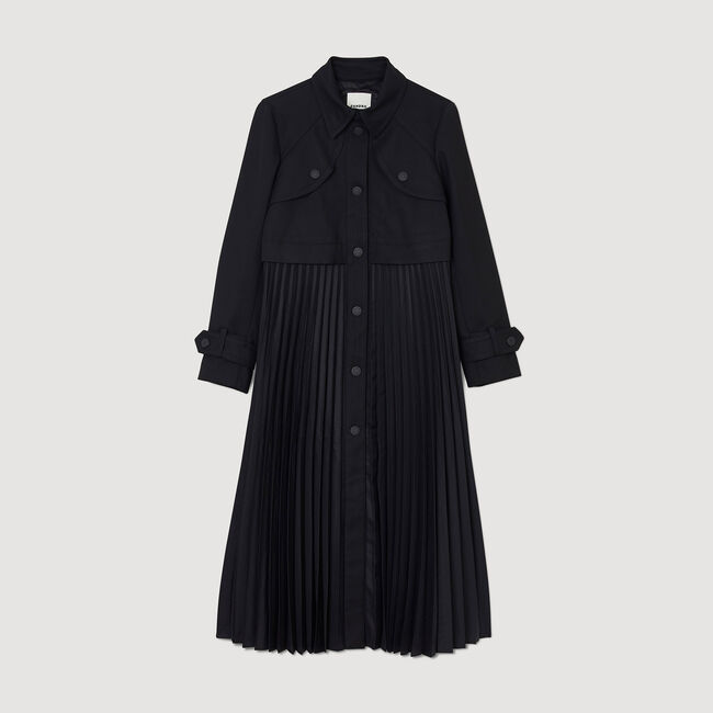 Trenchcoat met plooien