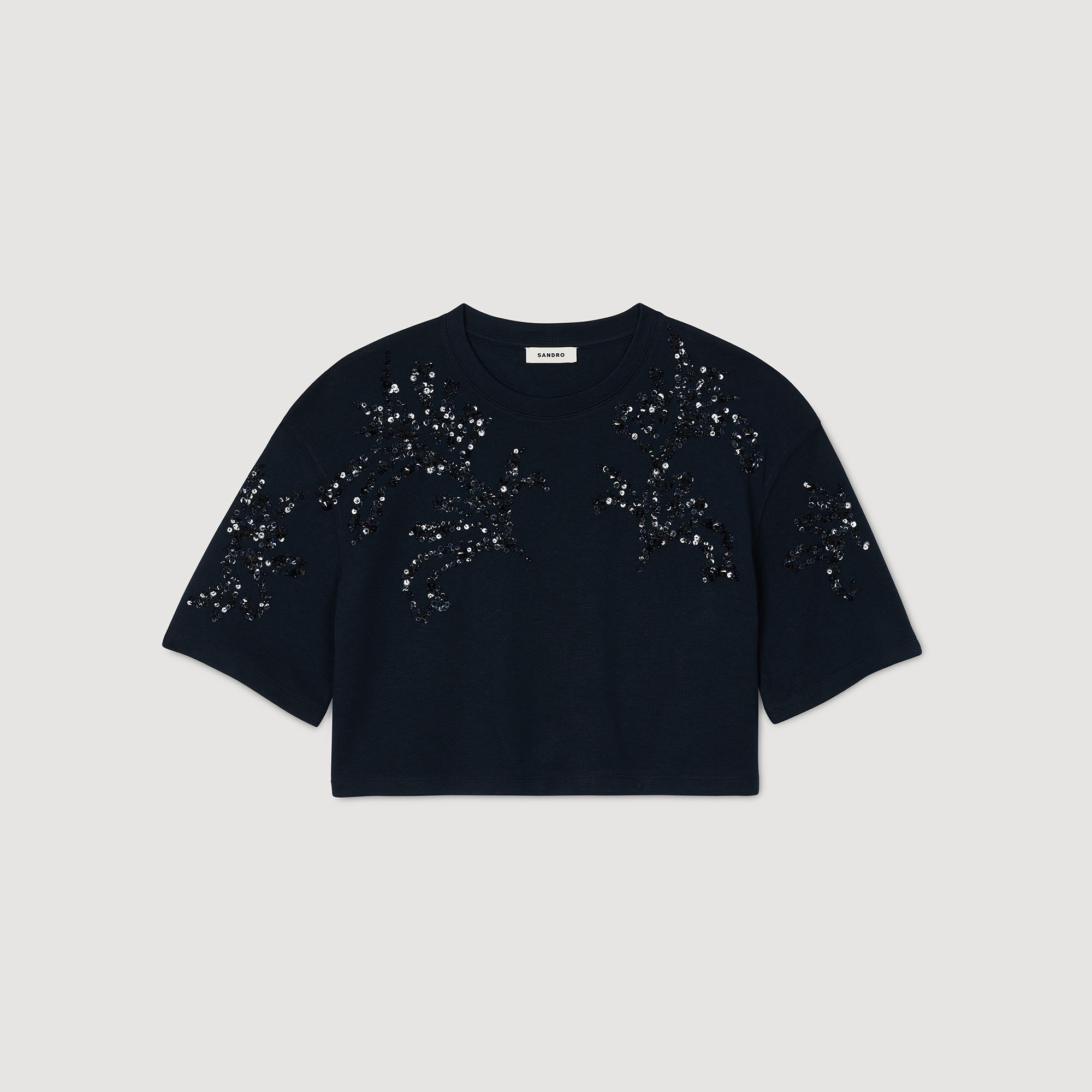 T-shirt details met parels