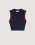 Tweekleurige gebreide top