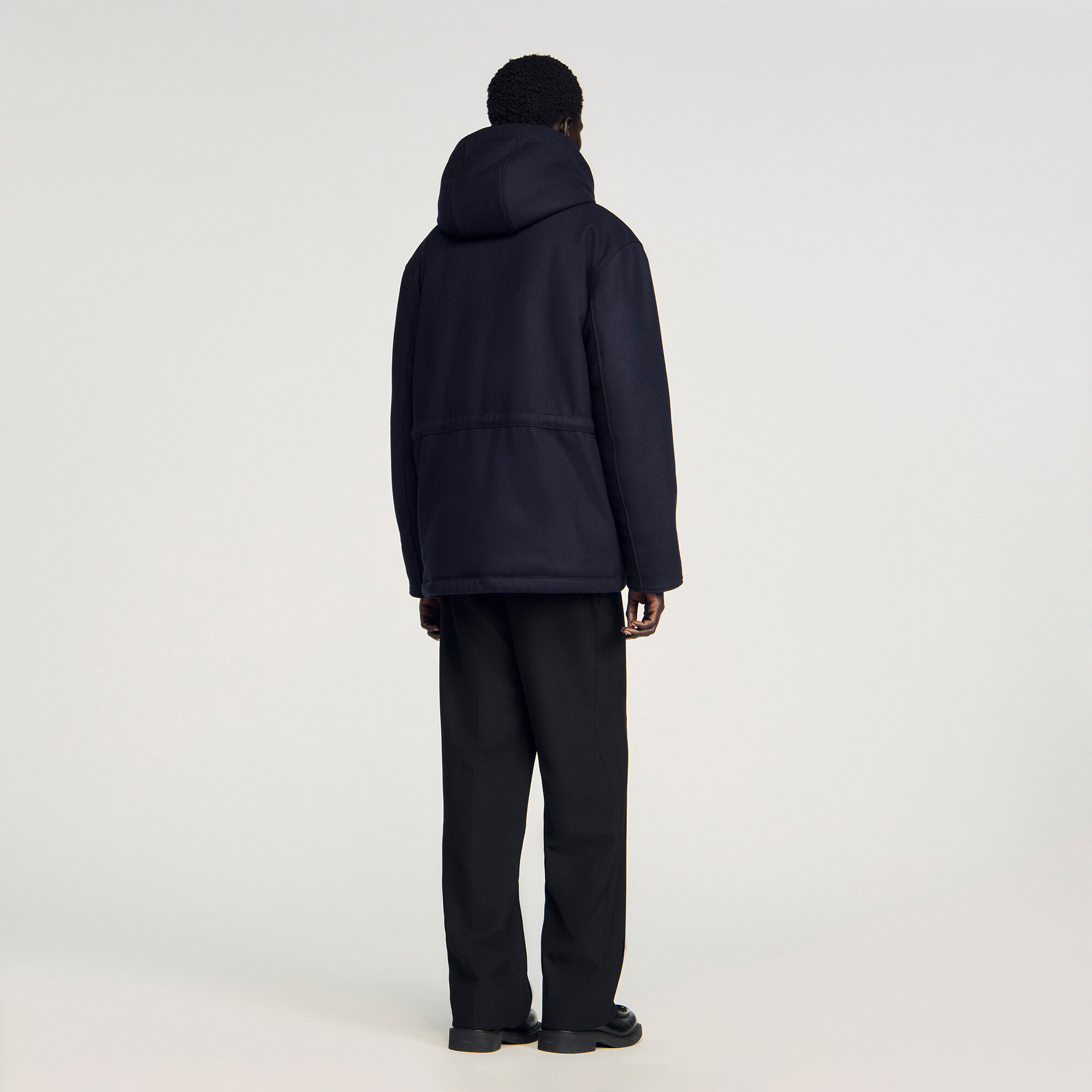 Parka jas van wol met capuchon Parka jas van wol met capuchon