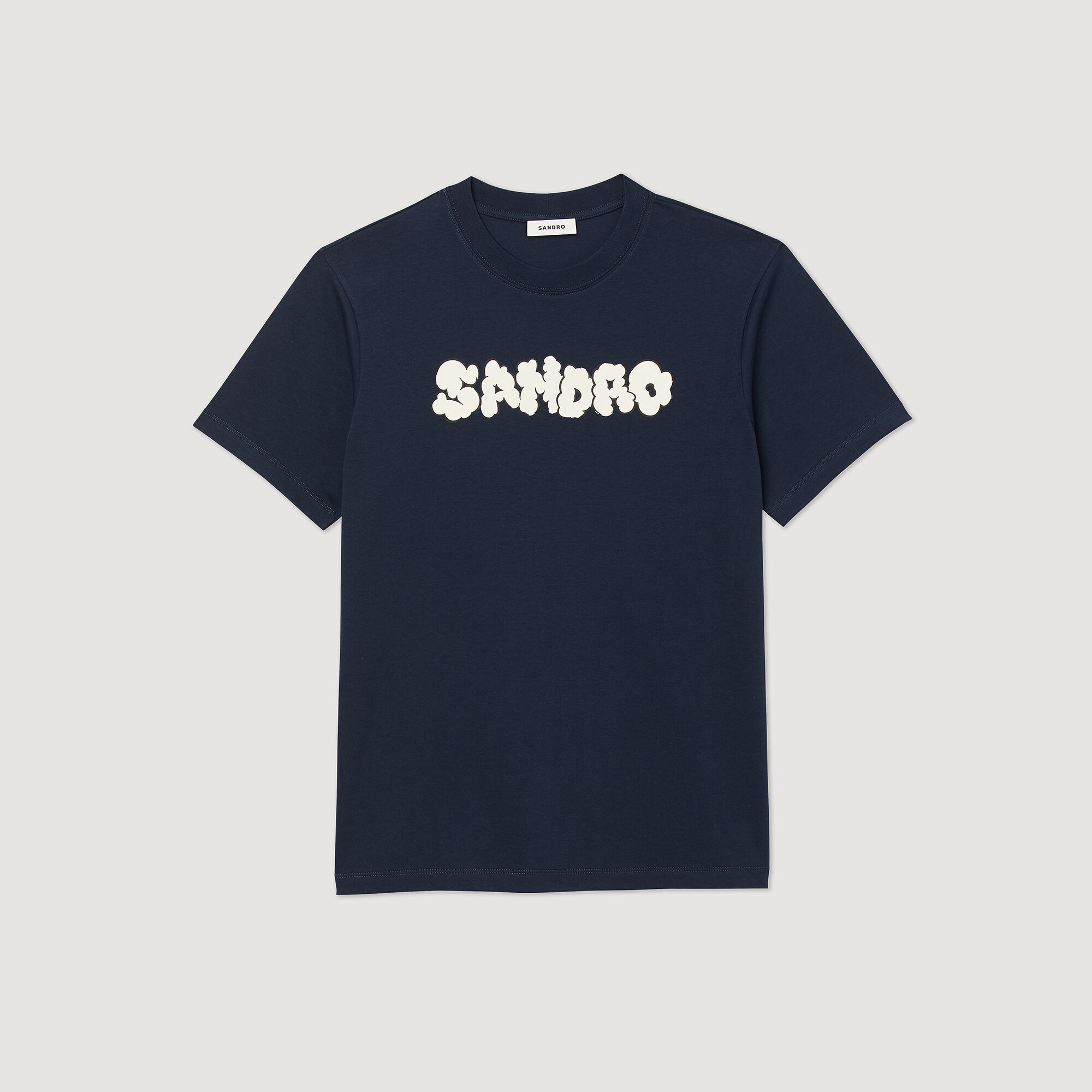T-shirt met geborduurd Sandro-logo