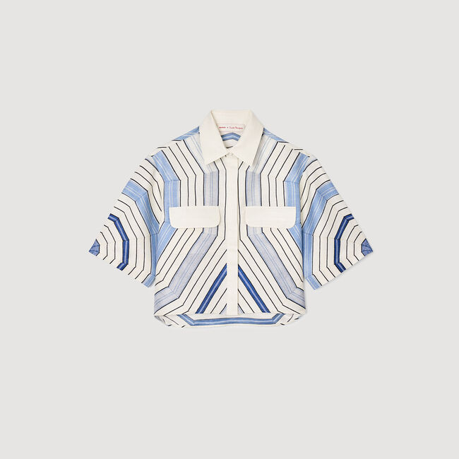 Overhemdblouse Spirales print