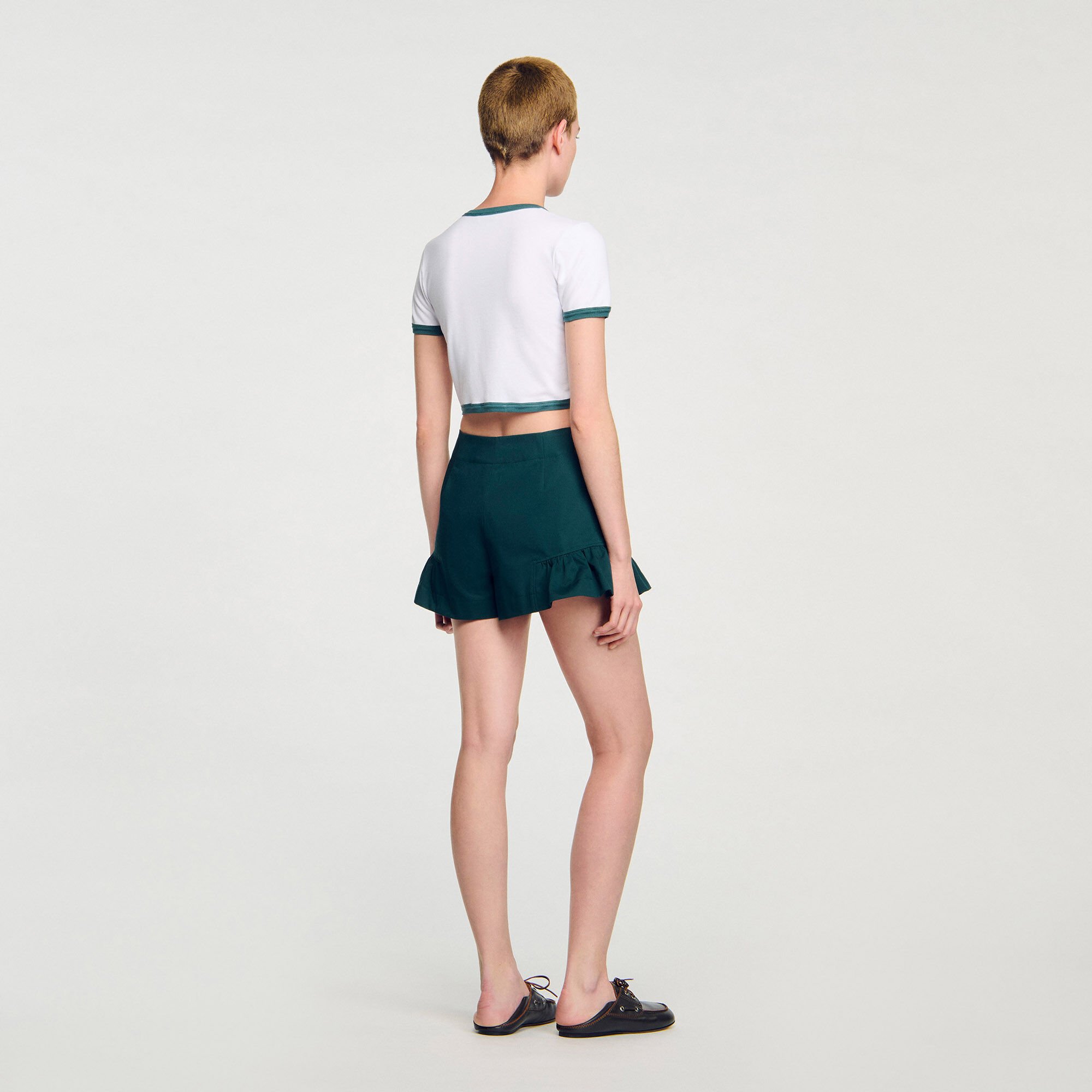 Kort T-shirt tweekleurig