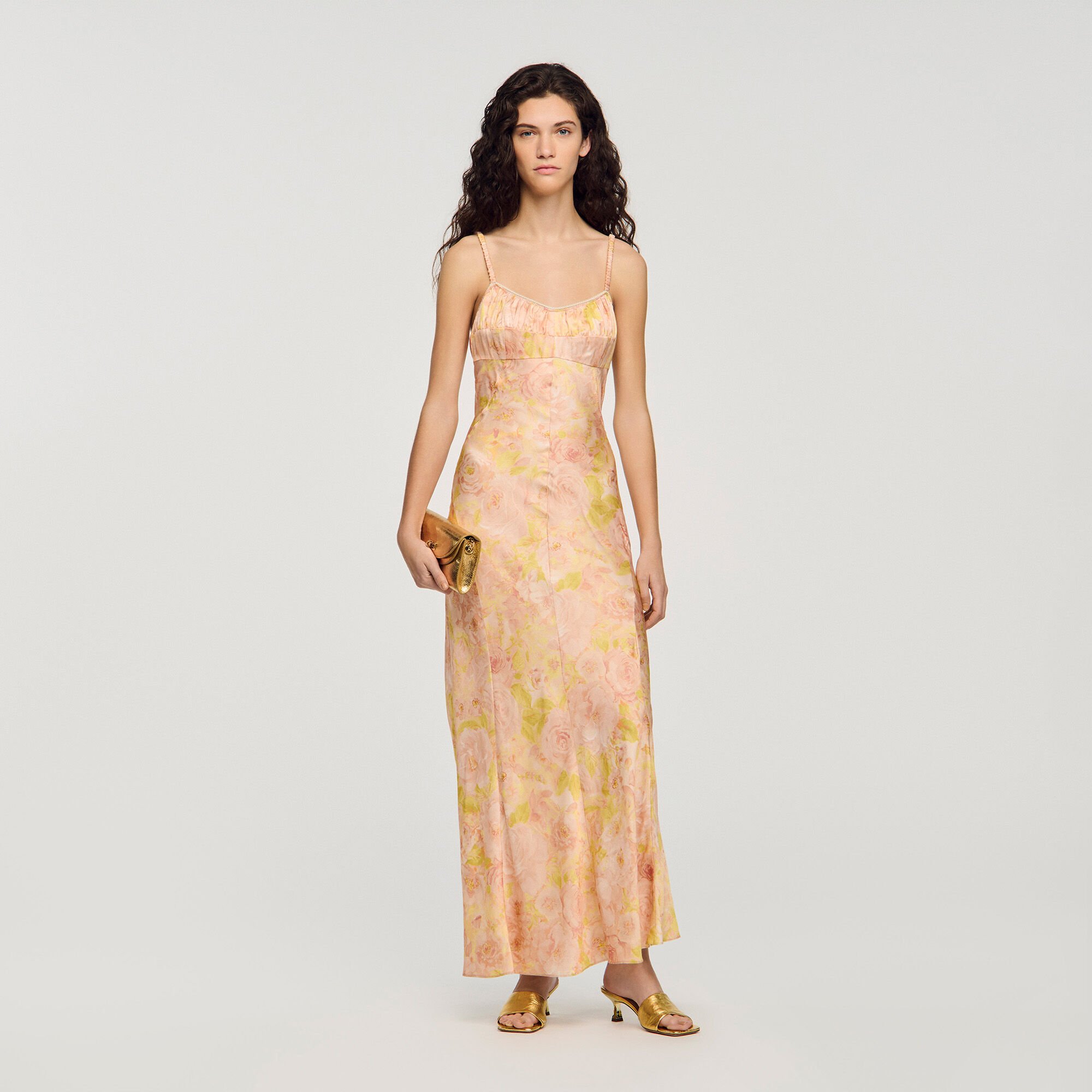 Lange jurk bloemenprint