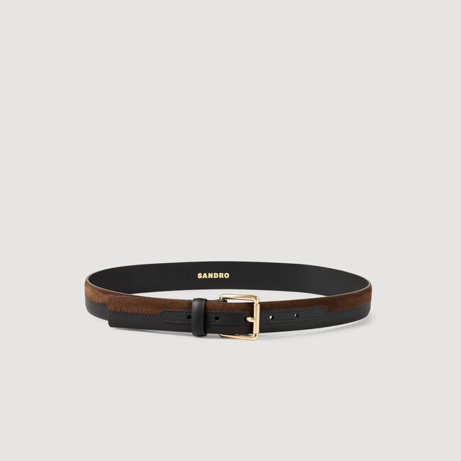 Riem leer tweekleurig