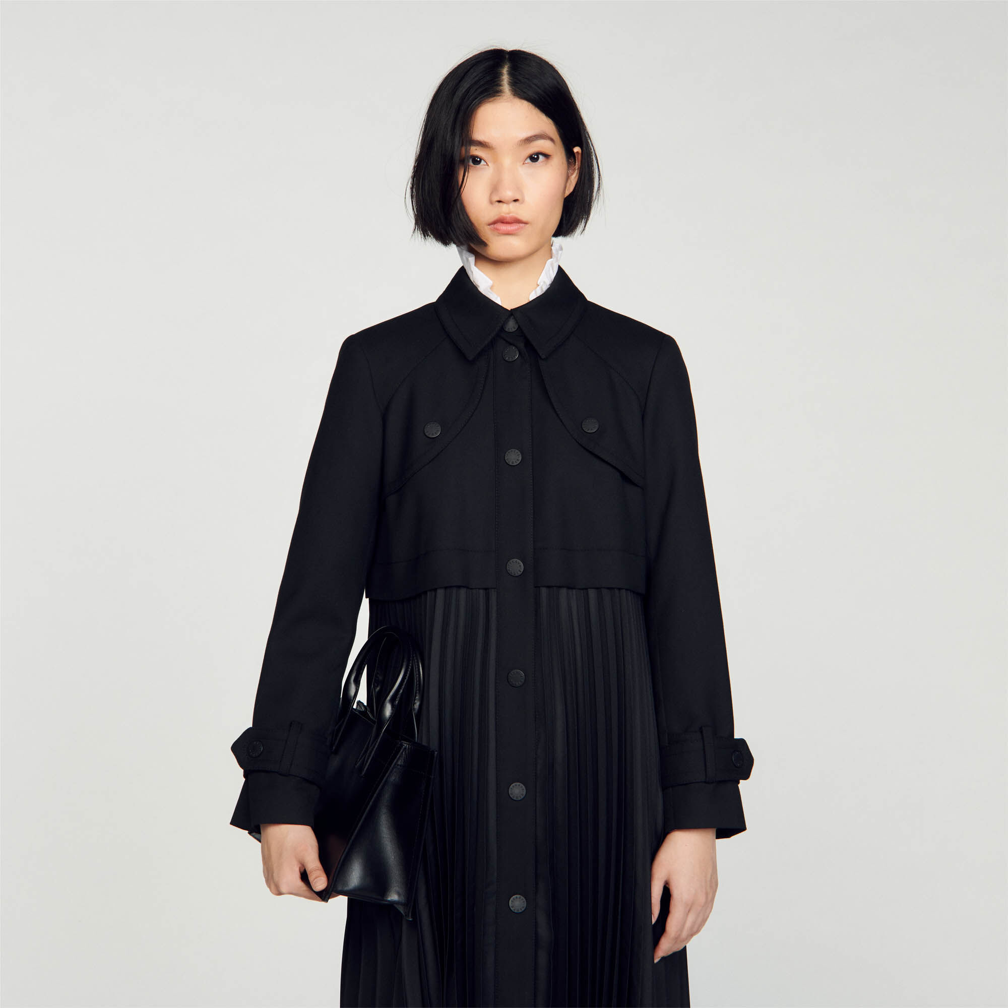 Trenchcoat met plooien