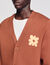 Cardigan vest met bloemdetail