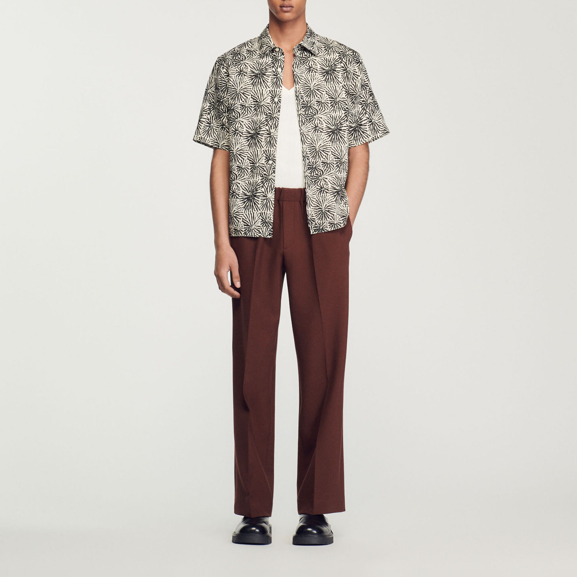 Oversized overhemd met print
